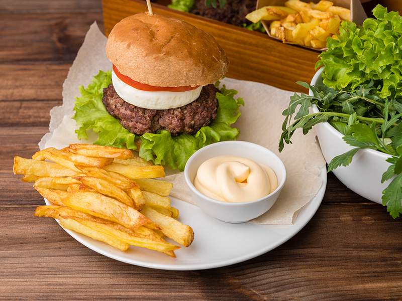 Burger with French Fry